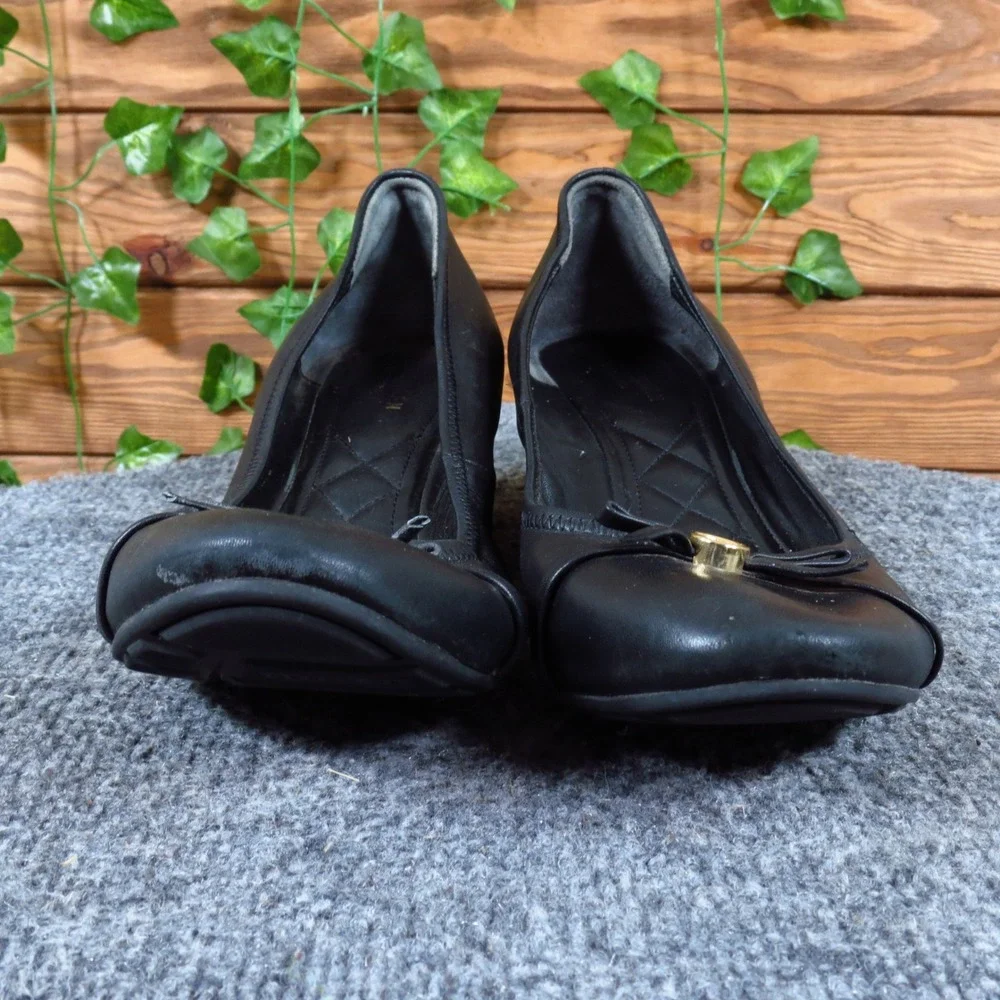 Cole Haan Tali Grand Womens Wedge Pump Sz 9 Business Professional Black Leather